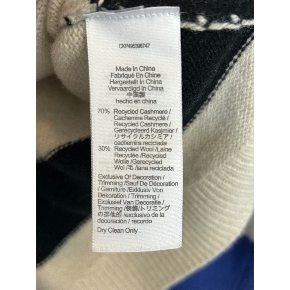 Madewell Cashmere Wool Rugby Sweater Small Striped Polo Quiet Luxury Preppy - Picture 8 of 9